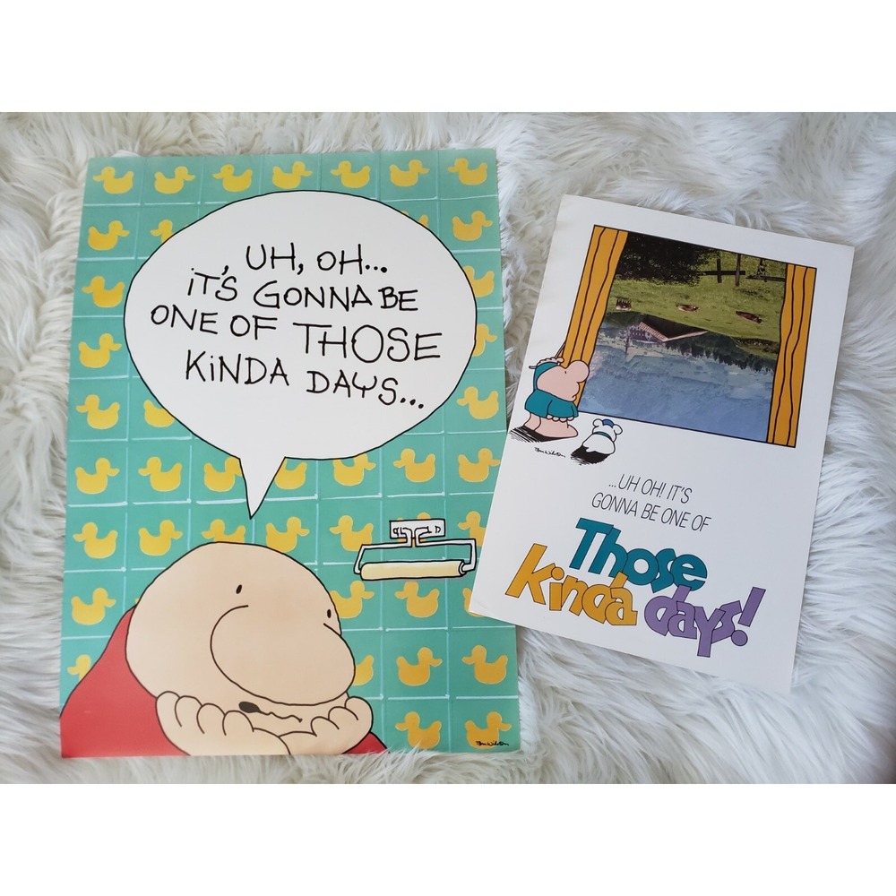 2 Vintage 1989 Ziggy Poster Cartoon School Therapist Office Motivational Humor